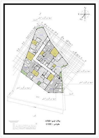 طراحی پلان قیطریه رزیدنس2