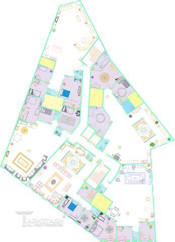 طراحی پلان قیطریه رزیدنس2