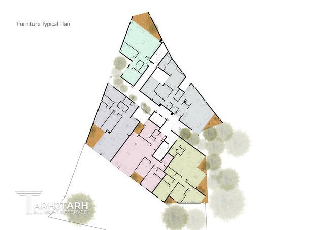 طراحی پلان قیطریه رزیدنس2