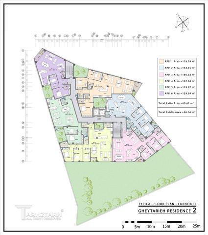 طراحی پلان قیطریه رزیدنس2