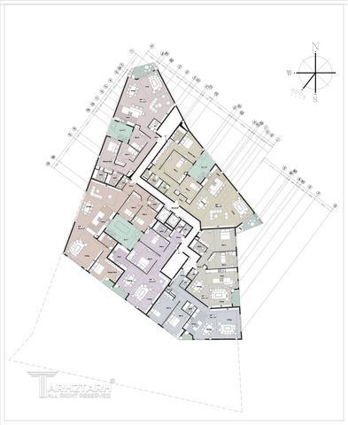 طراحی پلان قیطریه رزیدنس2