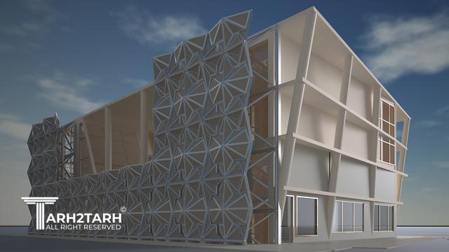 طراحی ساختمان اداری بتن تنیده ایرانیان