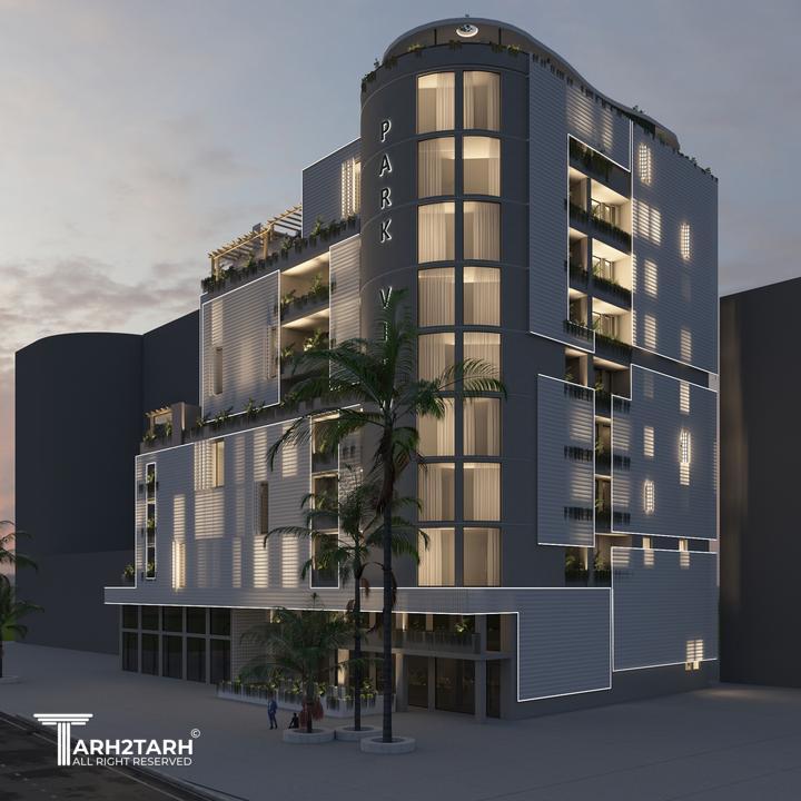 طراحی نما و روف گاردن پروژه پارک‌ویو