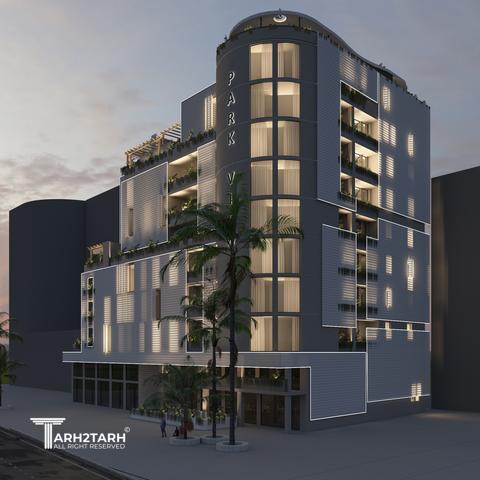 طراحی نما و روف گاردن پروژه پارک‌ویو