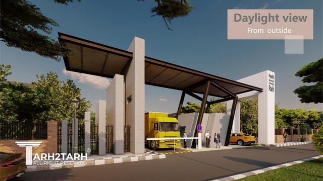 طراحی سردرب پارک علم و فناوری سلامت دانشگاه علوم پزشکی تهران