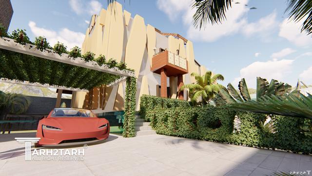 طراحی حجم و نمای ویلای کوهسار