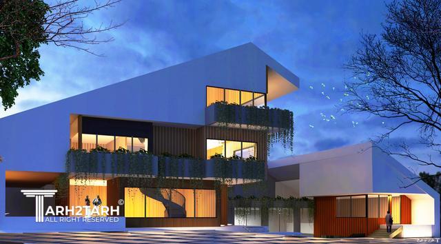 طراحی حجم و نمای ویلای کوهسار