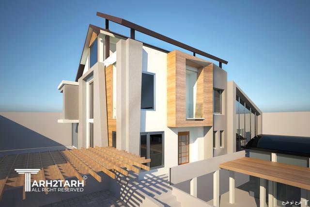 طراحی حجم و نمای ویلای کوهسار