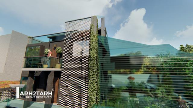 طراحی حجم و نمای ویلای کوهسار