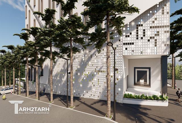 طراحی نما ساختمان اداری شمیران