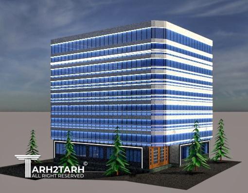 طراحی نما ساختمان اداری شمیران