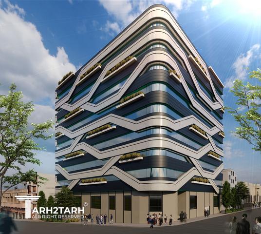 طراحی نما ساختمان اداری شمیران