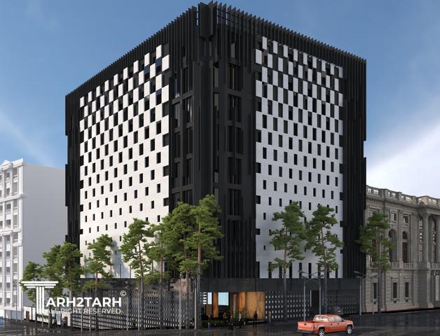 طراحی نما ساختمان اداری شمیران