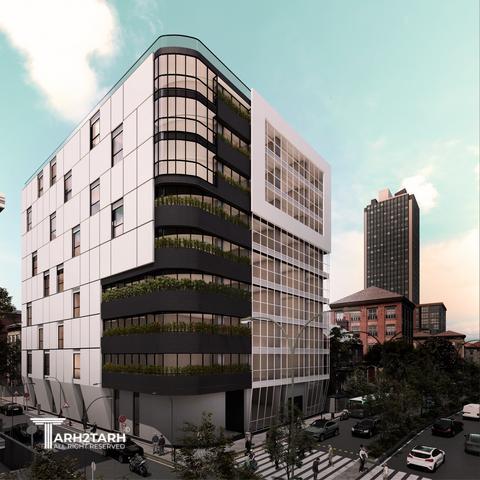 طراحی نما ساختمان اداری شمیران