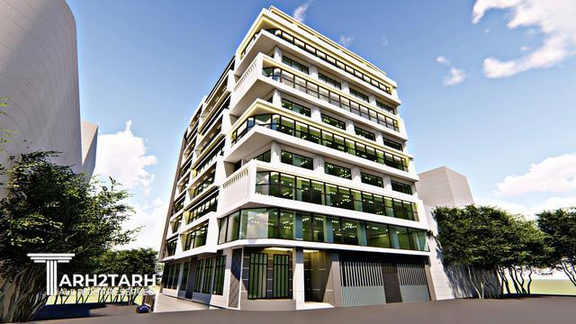 طراحی نما ساختمان اداری شمیران