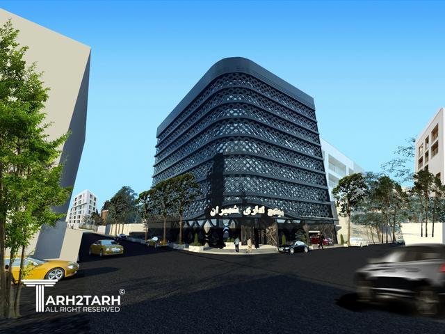 طراحی نما ساختمان اداری شمیران