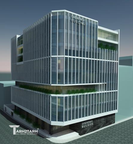 طراحی نما ساختمان اداری شمیران