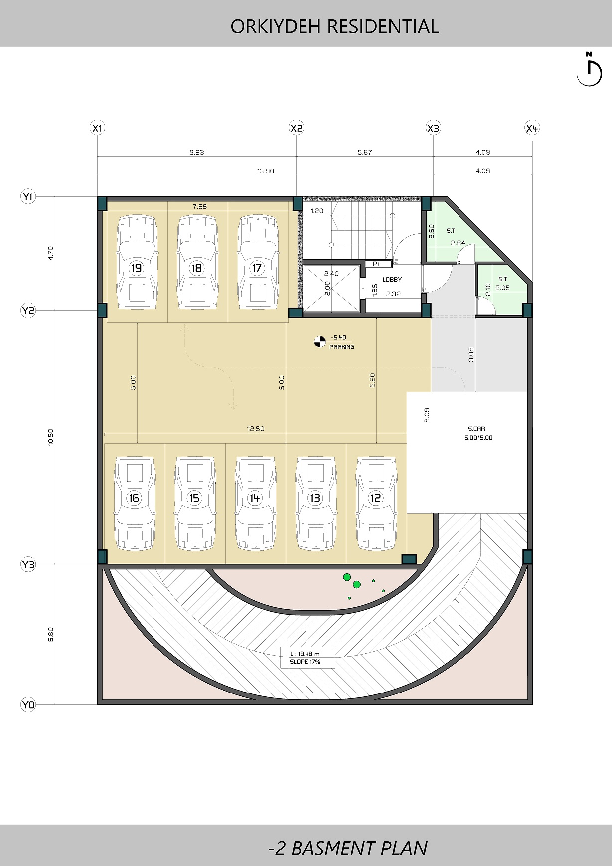 طراحی ساختمان مسکونی ارکیده