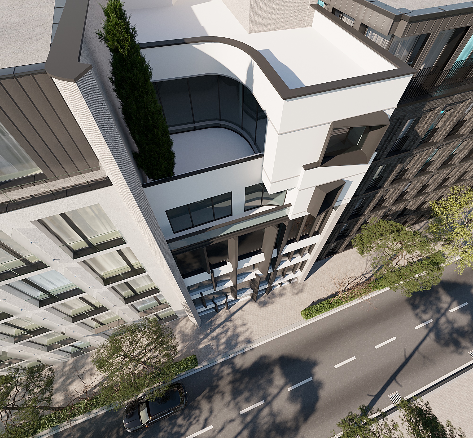 طراحی نما ساختمان تجاری لنا