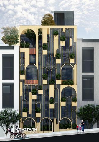 طراحی نما ساختمان تجاری لنا