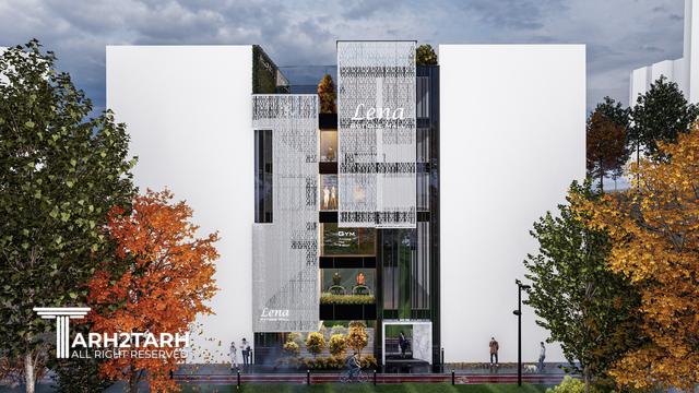 طراحی نما ساختمان تجاری لنا