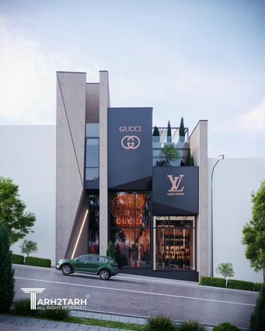 طراحی نما ساختمان تجاری لنا