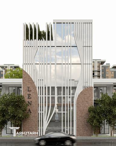 طراحی نما ساختمان تجاری لنا