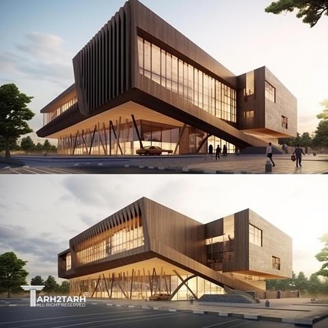 طراحی نما ساختمان تجاری لنا