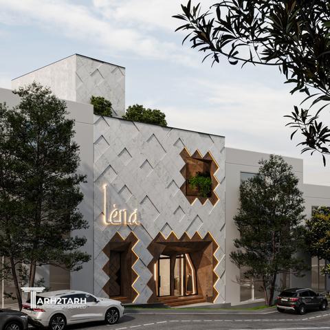 طراحی نما ساختمان تجاری لنا