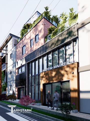 طراحی نما ساختمان تجاری لنا