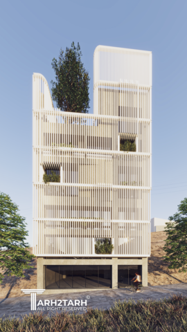 طراحی نما ساختمان تجاری لنا