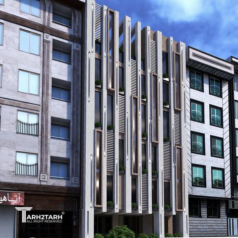 طراحی نما ساختمان تجاری لنا