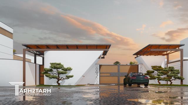 توده گذاری ویلاها و طراحی ساختمان مشاعات شهرک الند (Oland)