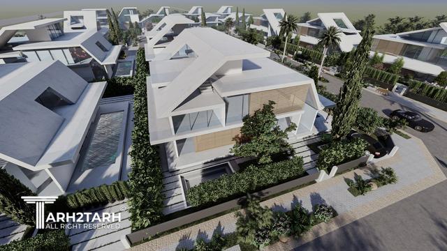 توده گذاری ویلاها و طراحی ساختمان مشاعات شهرک الند (Oland)