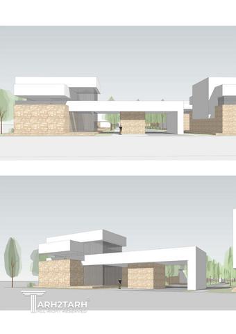 توده گذاری ویلاها و طراحی ساختمان مشاعات شهرک الند (Oland)