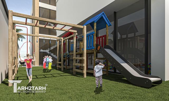 توده گذاری ویلاها و طراحی ساختمان مشاعات شهرک الند (Oland)