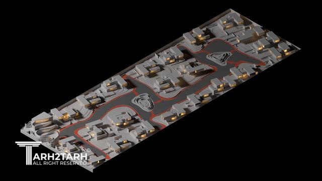 توده گذاری ویلاها و طراحی ساختمان مشاعات شهرک الند (Oland)