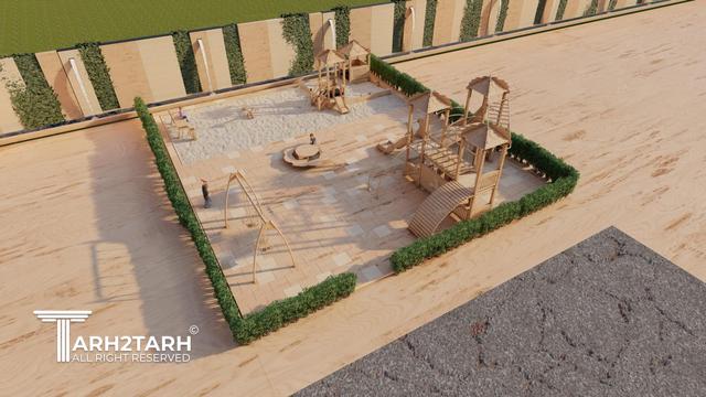 توده گذاری ویلاها و طراحی ساختمان مشاعات شهرک الند (Oland)