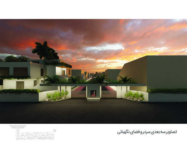 توده گذاری ویلاها و طراحی ساختمان مشاعات شهرک الند (Oland)