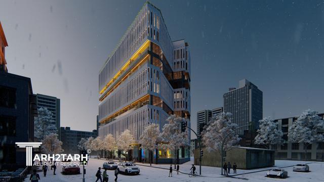 طراحی ساختمان تجاری اداری هنگام