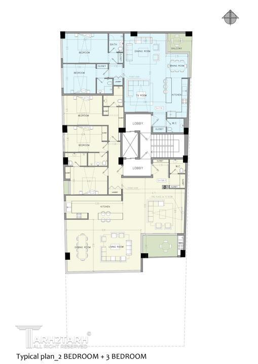 نفر اول مسابقه طراحی پلان ساختمان آفتاب شرق 2