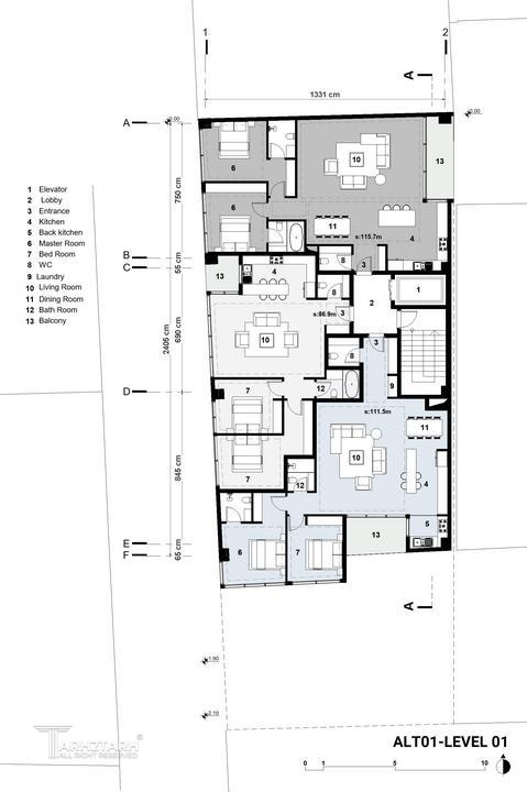 مسابقه طراحی پلان ساختمان آفتاب شرق 2