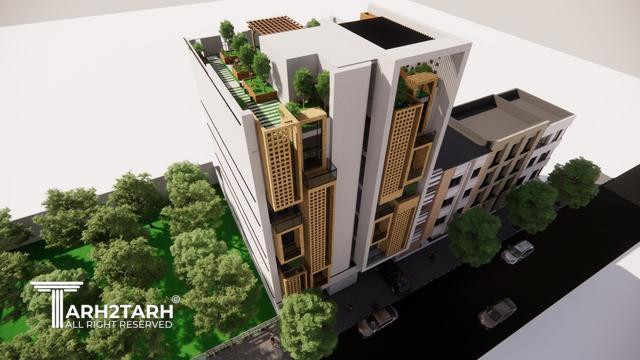 طراحی پلان، نما و روف گاردن فراز کنگان
