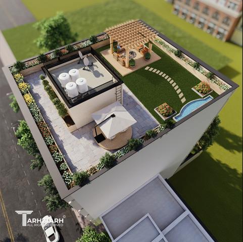 طراحی پلان، نما و روف گاردن فراز کنگان