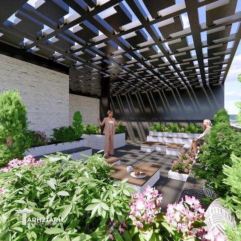 طراحی پلان، نما و روف گاردن فراز کنگان