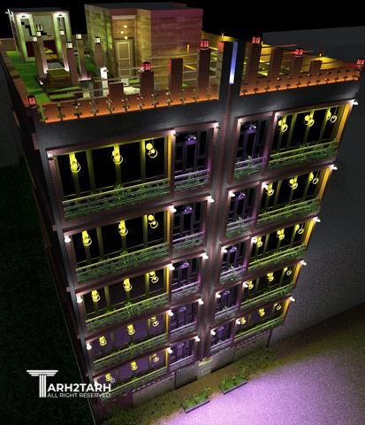 طراحی پلان، نما و روف گاردن فراز کنگان