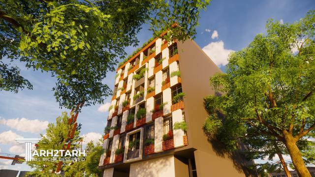 طراحی پلان، نما و روف گاردن فراز کنگان