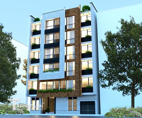 طراحی پلان، نما و روف گاردن فراز کنگان