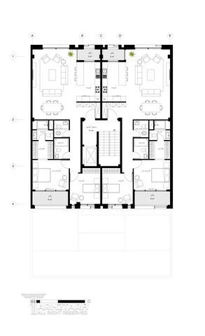 طراحی پلان، نما و روف گاردن فراز کنگان