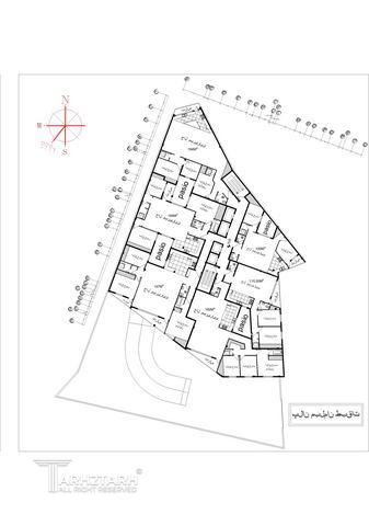 طراحی پلان قیطریه رزیدنس 1